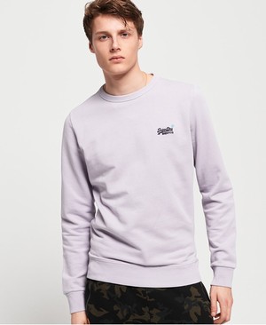 Superdry Orange Label Pastel Line Crew Férfi Pulóver Rózsaszín | NBYFG1972